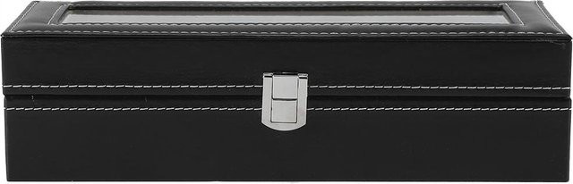 mfySpace Uhren- und Schmuck-Organizer, 6 Slots, PU Leder, grau - Bild 1