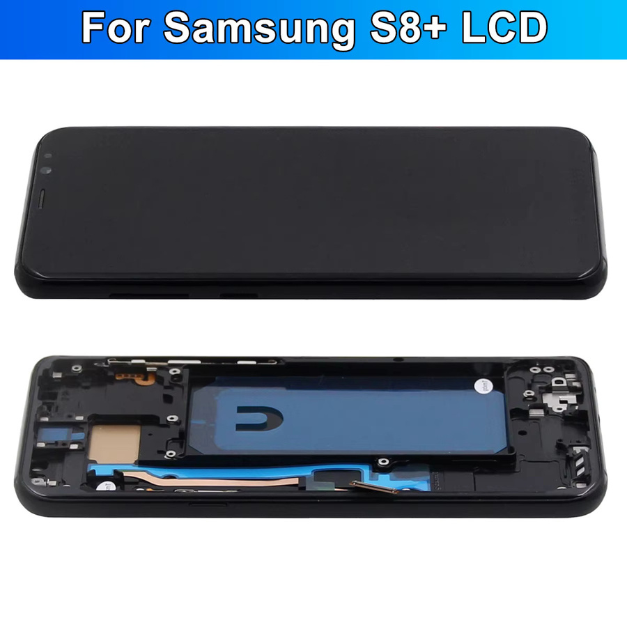 Samsung S8 Plus G955F LCD Ersatz Display mit Rahmen und Touchscreen in Schwarz oder Blau - Bild 3