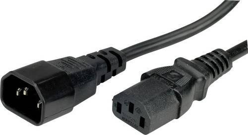 Roline Strom Verbindungskabel mit Barrel-Stecker Schwarz, Länge: 1,00 m - Bild 1