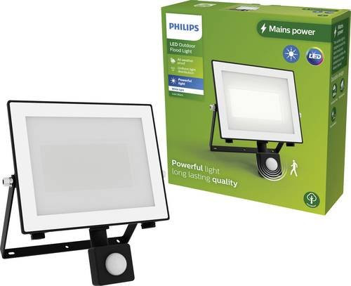 Philips LED Außenflutlicht Lois mit Bewegungsmelder, 50W, Warmweiß, Schwarz - Bild 1