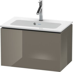 Duravit Waschtischunterschrank Compact L-Cube, Wandhängend, Farbe: Flachgrau Hochglanz, B: 62 cm, T: 39,1 cm, H: 40 cm - Bild 1