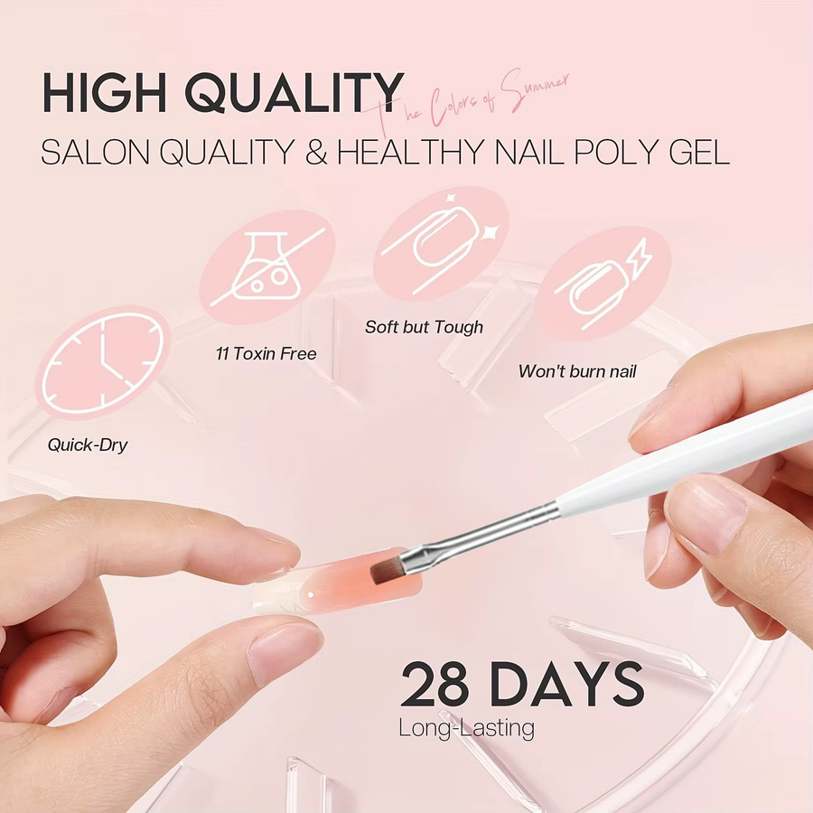 DUOLINGDAI Nail Art Kit, Gel-Verlängerungsset, 14,45 g, Unisex - Bild 1