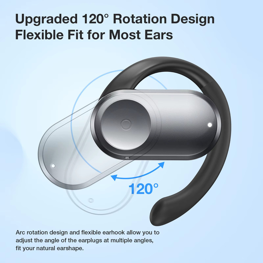 BlitzMax BM-CT1 Open-Ear-Kopfhörer mit Bluetooth 5.3, 16,2 mm Treibern, Bass-Boost, 50h Akkulaufzeit und ENC HD-Anrufen für dein Smartphone - Bild 3
