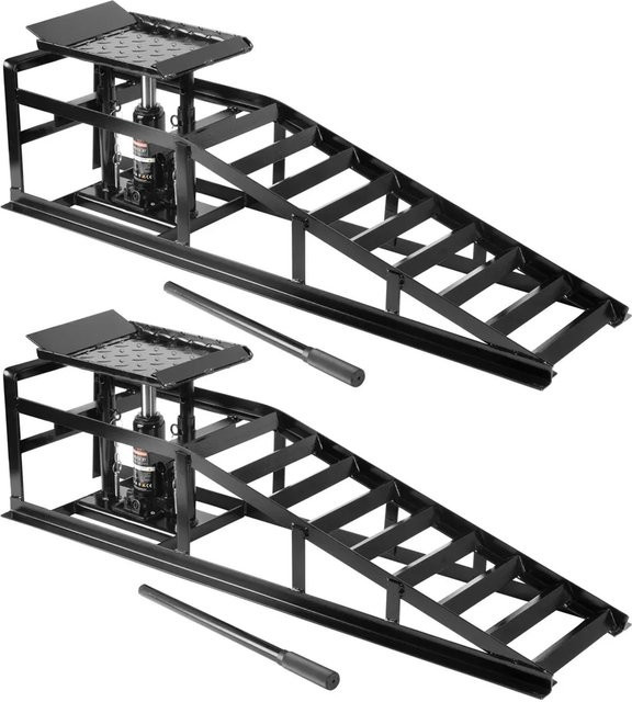 STAHLWERK Hydraulische Auffahrrampe Gth-14 St 2er Set in Schwarz mit 5 Tonnen Tragkraft - Bild 1
