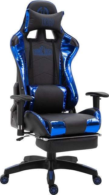 CLP Gaming Bürostuhl Turbo I mit Fußablage und Armlehnen aus Kunstleder in sportlichem Design - Bild 1