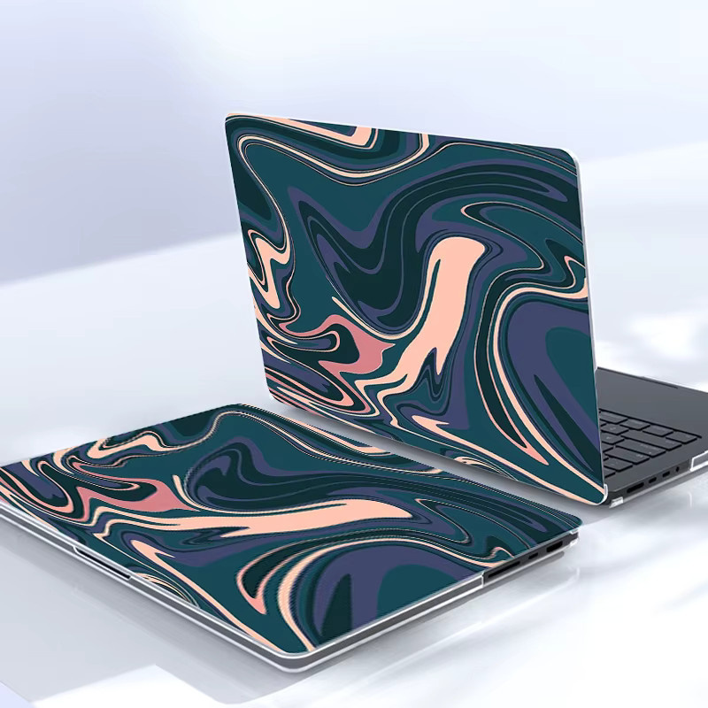 Stoßfeste Apple MacBook Laptop-Hülle mit Marmor-Swirl-Print in Multicolour für MacBook Air 13.3 A1932/A2179/A2337 und MacBook Pro 13.3 A1706/A1708 - Bild 3