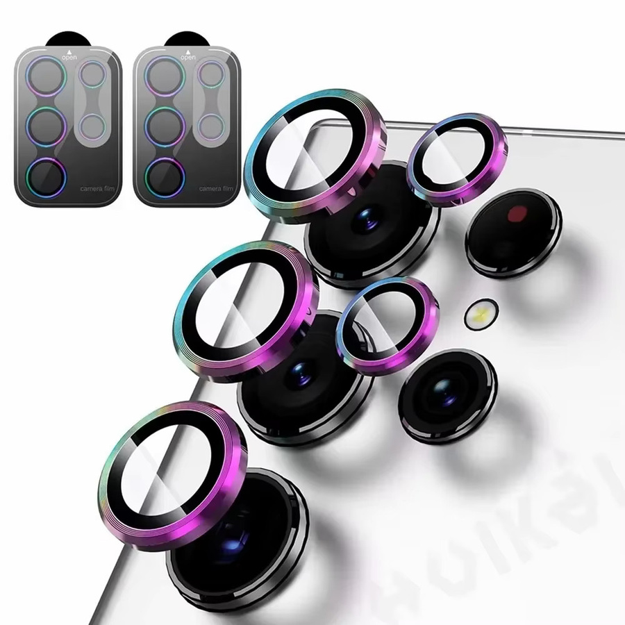 Kamera Objektiv Schutz aus gehärtetem Glas für Samsung Galaxy S25 Ultra S24 Plus S23 in Multicolour - Bild 2