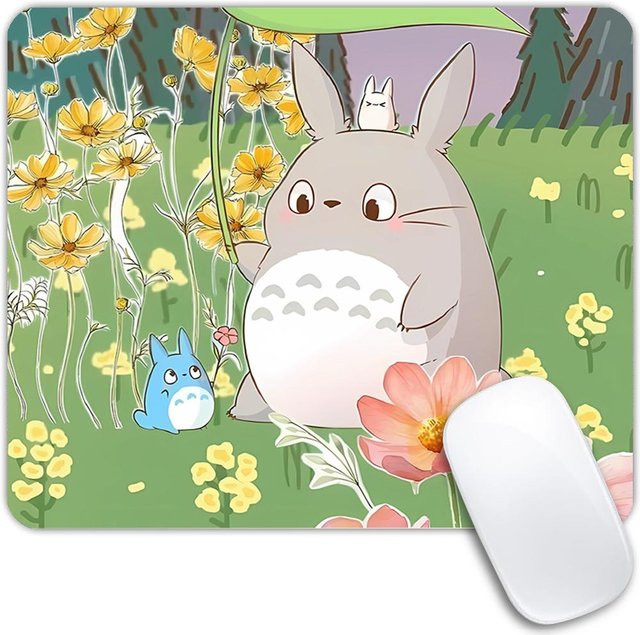 Totoro Anime Mauspad von Binchi Outdoor Equipment, Kawaii Miyazaki Cartoon Design, waschbar und rutschfest, Mehrfarbig - Bild 1