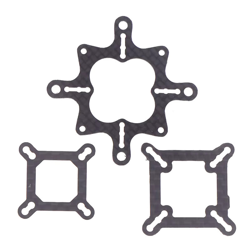 Carbon Faser Adapter Board für FPV Racing Drohnen Flight Controller in Schwarz, 3 Größen: 30x30 mm, 25x25 mm und 20x20 mm sowie 16x16 mm - Bild 1