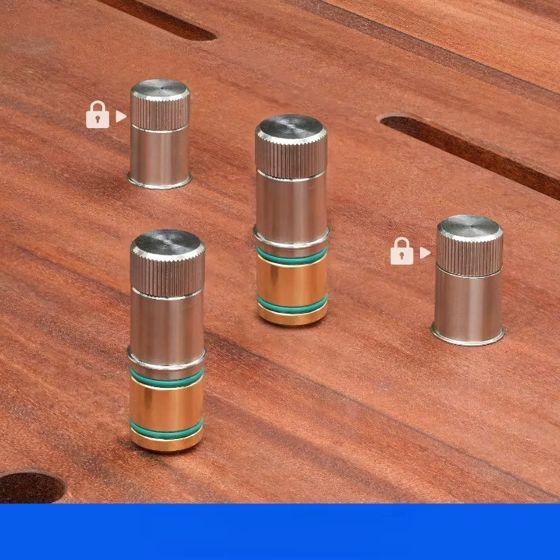 LTOOLS 2er Set Höhenverstellbare Messing Begrenzungsblöcke für Schienensäge Führungsschienen und Werkbänke, 19/20mm - Bild 2