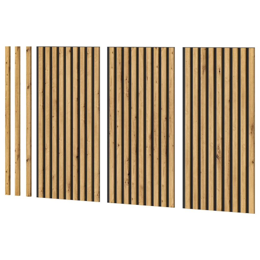 Inn.Furn Akustikpaneel Set 3-teilig Eiche Artisan in Holzoptik, B/H: 40 x 80 cm - Bild 2