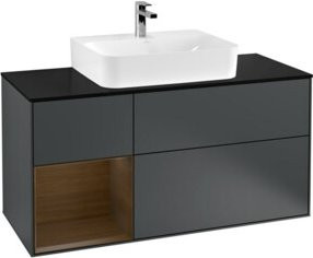 V&B Waschtischunterschrank Finion in Blau und Weiß, B/T/H: 120 x 50,1 x 60,3 cm - Bild 1