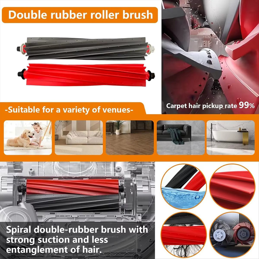 Roborock Ersatzteil-Set für S8 Maxv Ultra und S8 Max Ultra inklusive Hauptseitenbürste, Hepa-Filter, Mopptuch und Staubbeutel in Grau - Bild 2