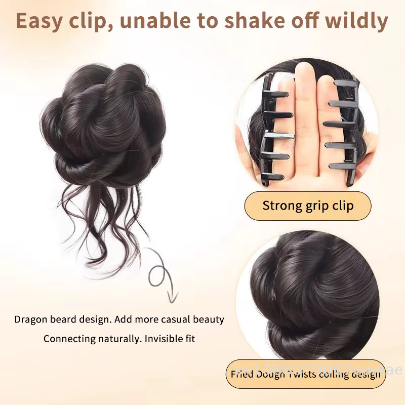 ZYAS Haarteil Haarknoten mit Krallenclip, Damen - Bild 3