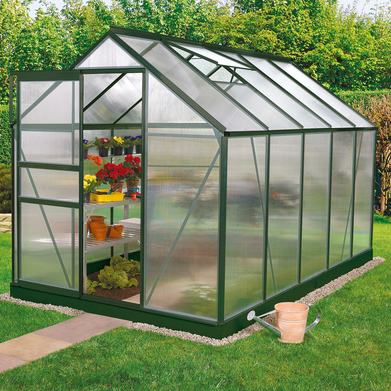 Vitavia Gewächshaus Venus 6200 in Grün mit 4 mm HKP und 6,2 m² Fläche - Bild 4