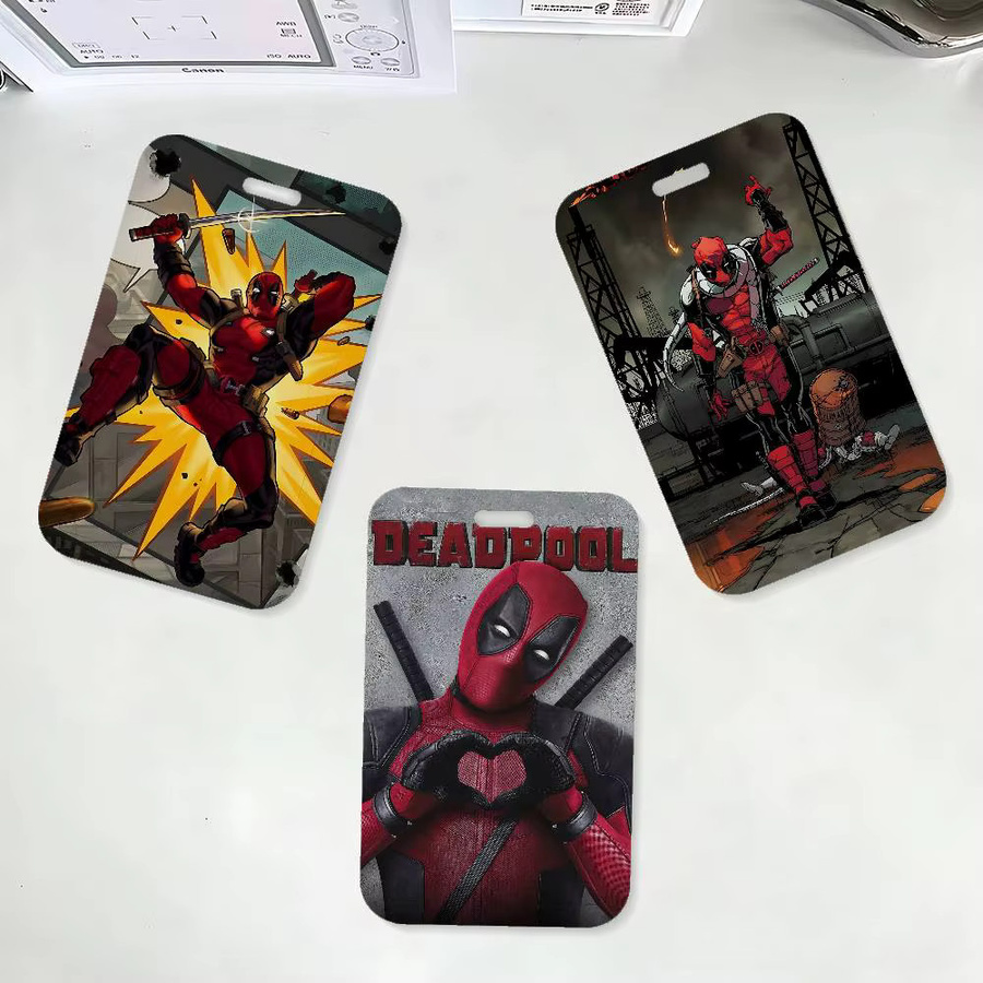 Mesuca Anime D-Deadpool Ausweishalter mit Umhängeband aus Kunststoff für Schule und Büro - Bild 3