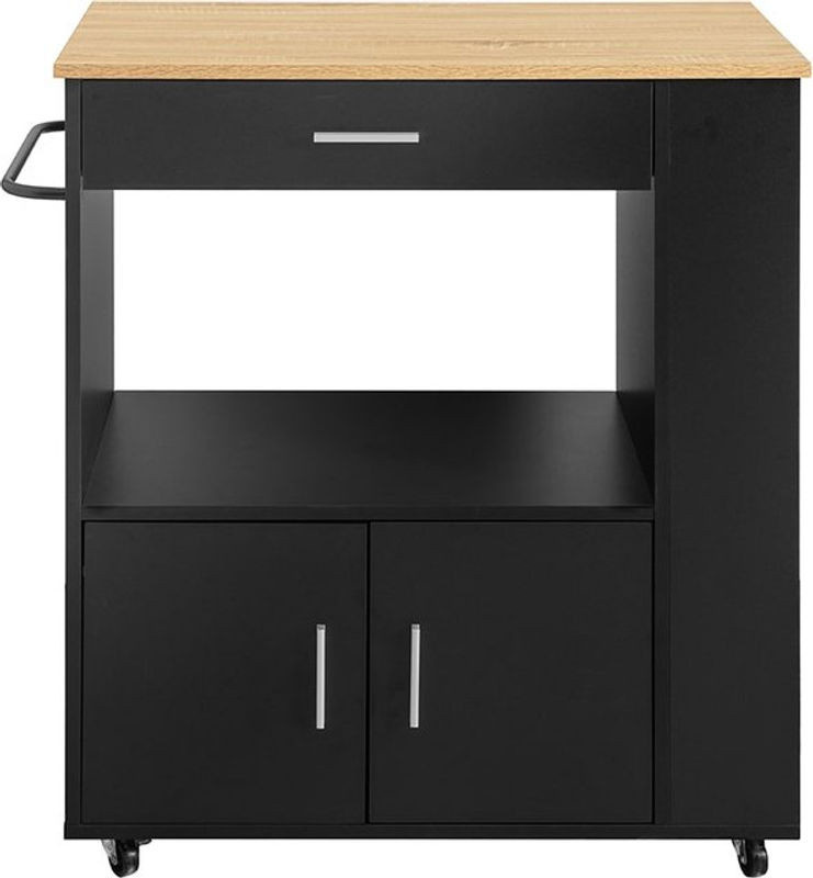 SoBuy Küchenwagen Modern Schwarz mit 1 Schublade B/T/H: 75 x 46 x 88 cm - Bild 1