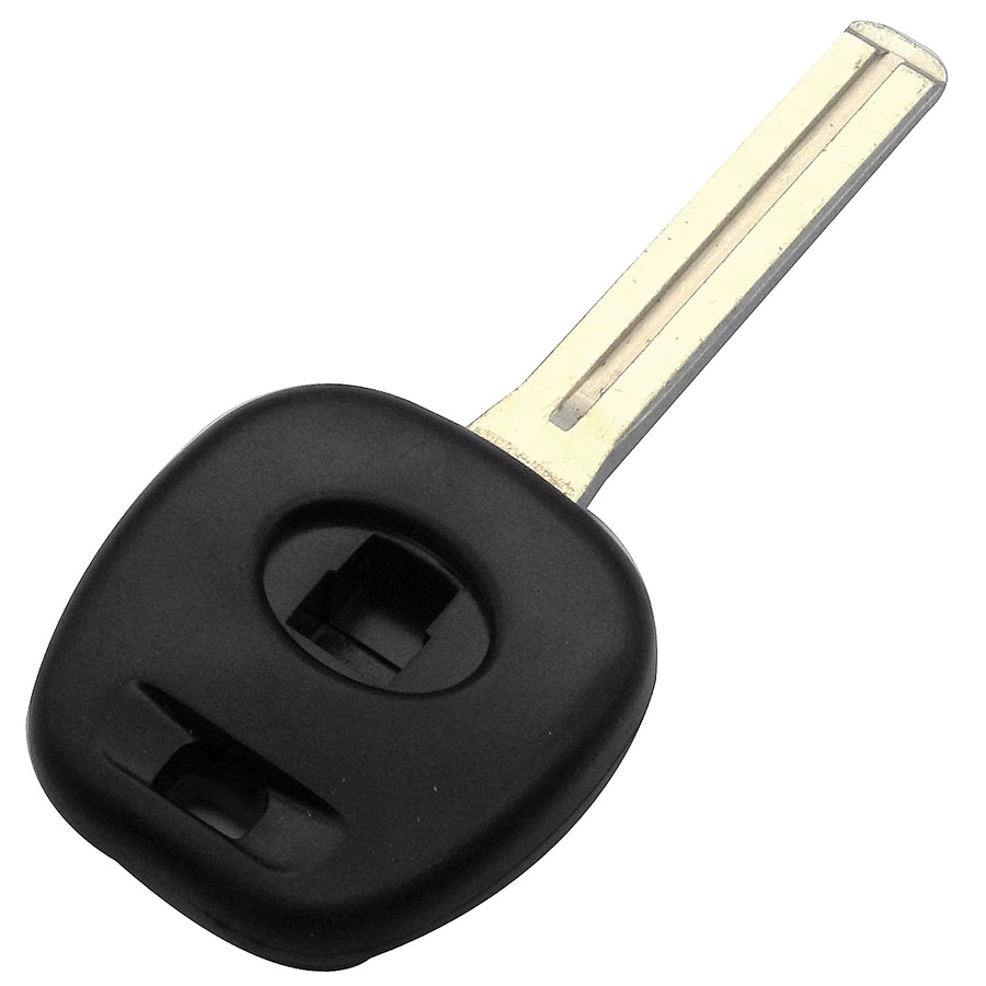 Jingyuqin Ersatzgehäuse für Toyota Fit und Lexus Auto Transponder Schlüssel Shell mit Fernbedienung Klinge, Schwarz, ohne Chip - Bild 2