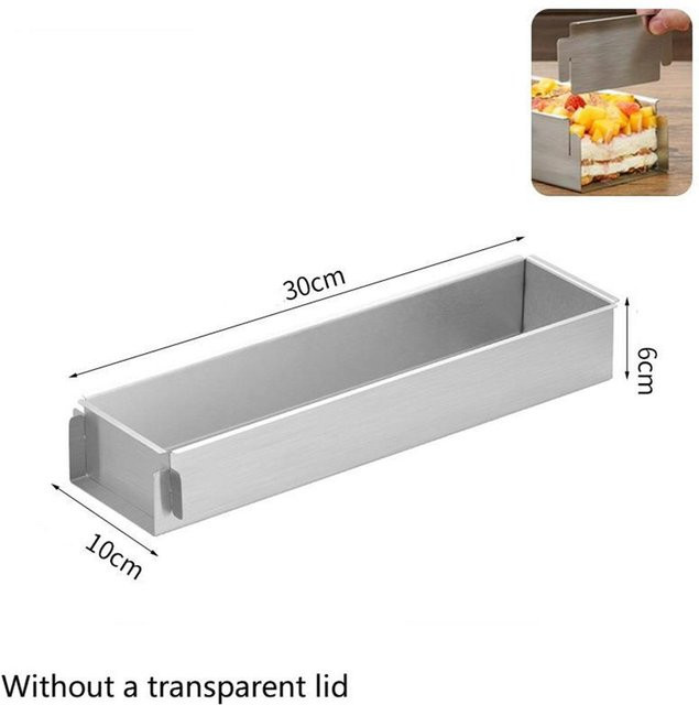 Tiramisu-Form Pig Boutique aus Edelstahl in Silber, Rechteckige Displaybox und Kuchenboden-Tablett S - Bild 1