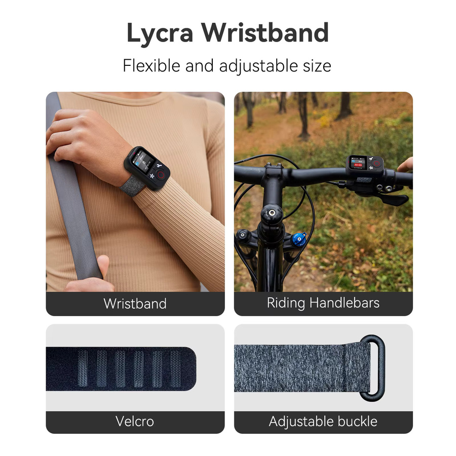 TELESIN Wasserdichte Bluetooth-Fernbedienung für GoPro Hero 13 12 11 10 9 8 Max in Schwarz mit Handschlaufe - Bild 5