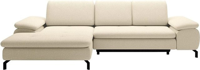 Vente-unique Schlafsofa Archibald in Beige mit Schlaffunktion und L-Form - Bild 1