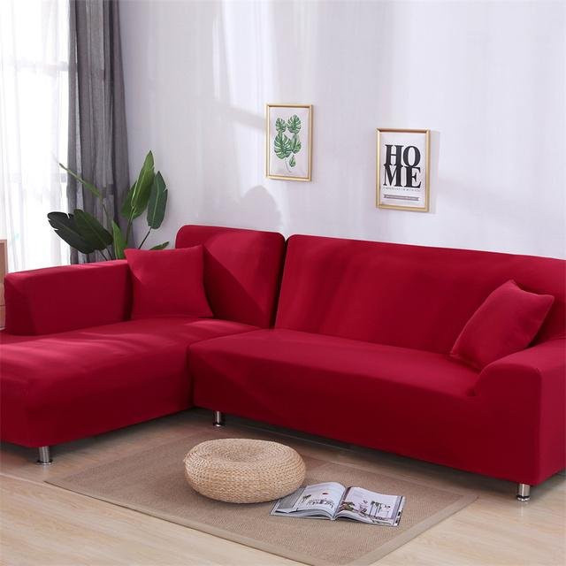 Housmife Ecksofa-Bezug für L-förmige Sofas, elastischer Chaiselongue-Schonbezug in Grau - Bild 1