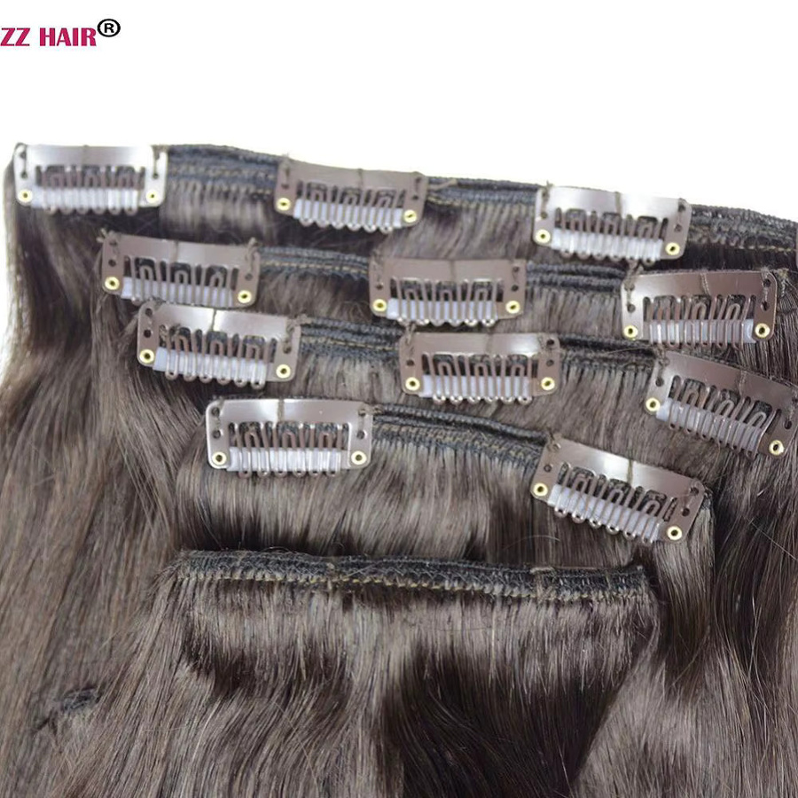 ZZHAIR Haarverlängerungen Clips, 10-teiliges Set, glatt, 120–200 g - Bild 4