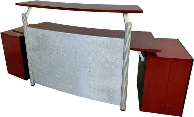 Jet-Line Empfangstheke Bremen in Kirschbaum mit 2 Sideboards B/T/H: 240 x 60 x 110 cm - Bild 1