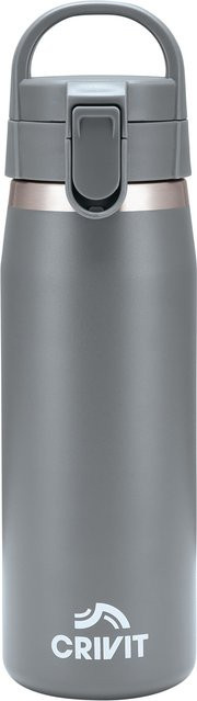 CRIVIT Edelstahl-Trinkflasche in Grau - Bild 1