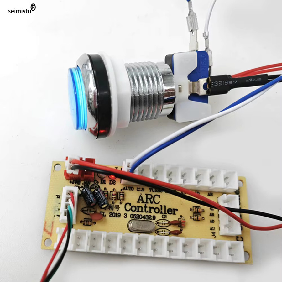 Himbeer Pi Arcade Joystick Spiel-Kit mit LED-Druckknöpfen, amerikanischem Joystick und USB-Null-Delay-Encoder, Multicolor - Bild 1