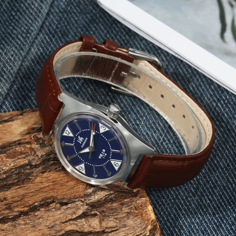 HEIMDALLR Armbanduhr, Handaufzug, Edelstahl, 36 mm, Blau, Herren - Bild 5