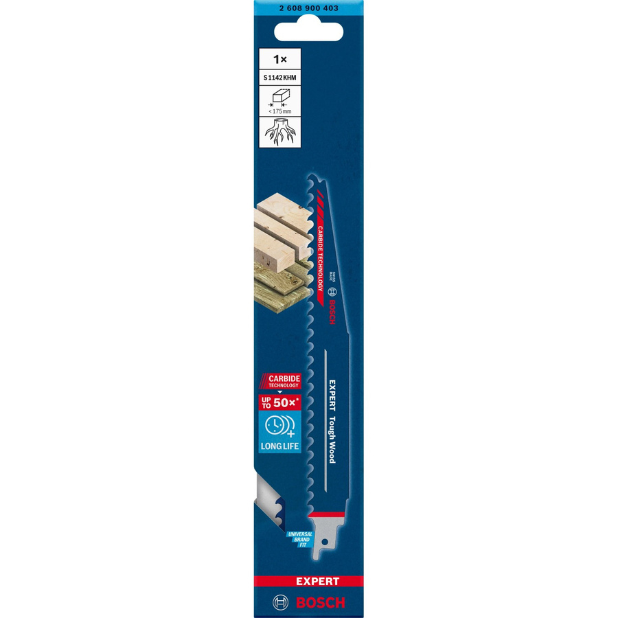 Bosch Expert Tough Wood S 1142 KHM Säbelsägeblatt mit Carbide-Spitze in Blau - Bild 3