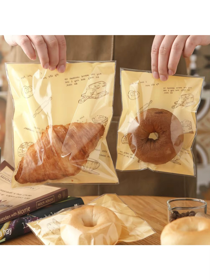 50 Stück transparente Zellophan-Plastiktüten, selbstdichtende Cellophanbeutel für Kekse, Süßigkeiten und dekorative Verpackungen - Bild 5