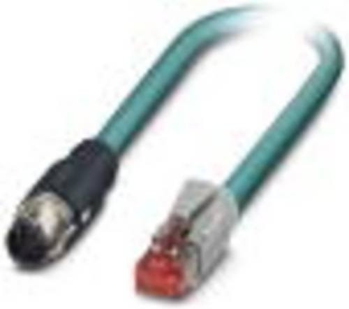 Phoenix Contact 1407416 Sensor-Aktor-Anschlussleitung Cat5e Ethernet LAN, 8 Polzahl, blau/grün, Länge: 5,00 m - Bild 1