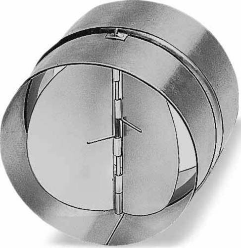 Helios Rückluftsperrklappe RSKK 100 Ventilator-Anschluss in Silber - Bild 1