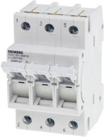 Siemens Lasttrennschalter 5SG76310KK06 Sicherungsgröße D01 6A 400V 4er-Pack - Bild 1