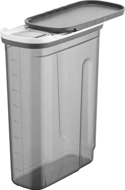 Mömax Schüttdose Blacky in Anthrazit mit Snap-Lid, Volumen: 2,7 l - Bild 1