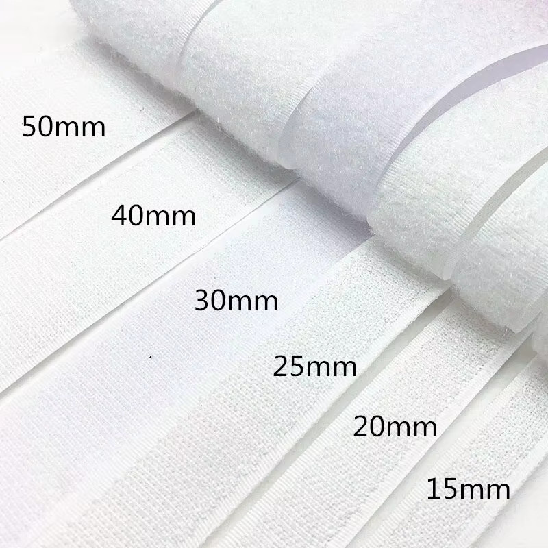 Klettband zum Aufnähen aus Nylon in Weiß, 10 m Länge - Bild 2
