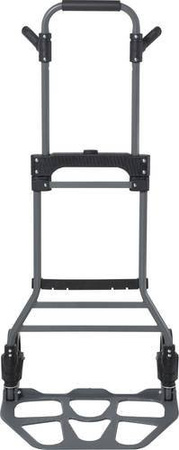 Klappbare und höhenverstellbare Sackkarre von Toolcraft aus Aluminium und Stahl in Grau mit einer Traglast von 100 kg