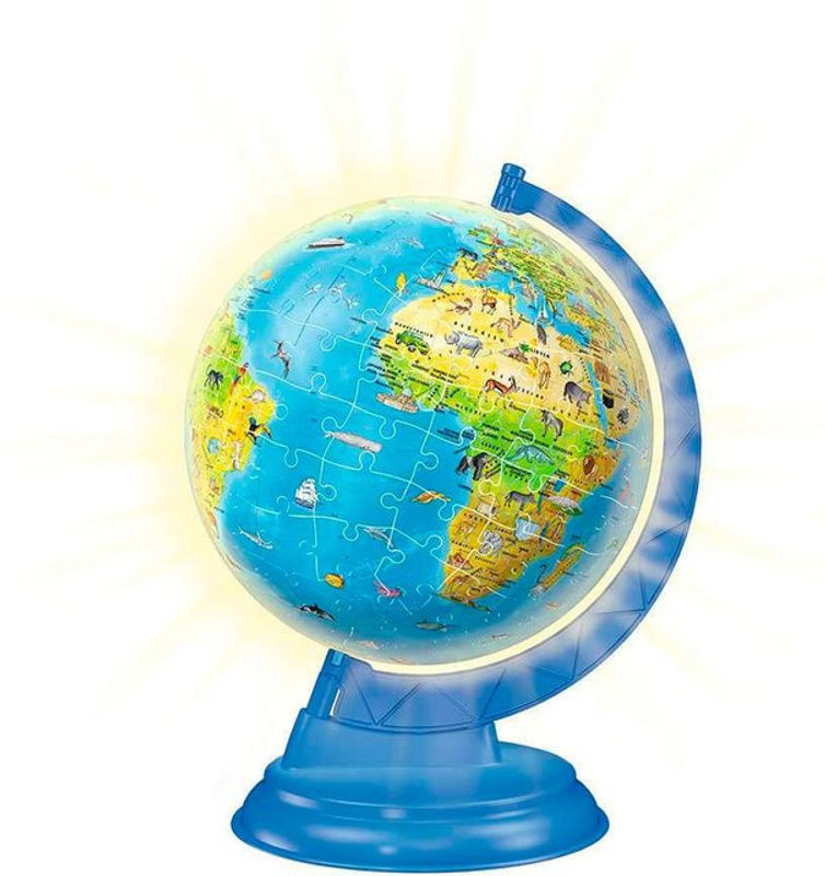 Ravensburger Kinderglobus mit Licht blau politisch aus Kunststoff - Bild 1
