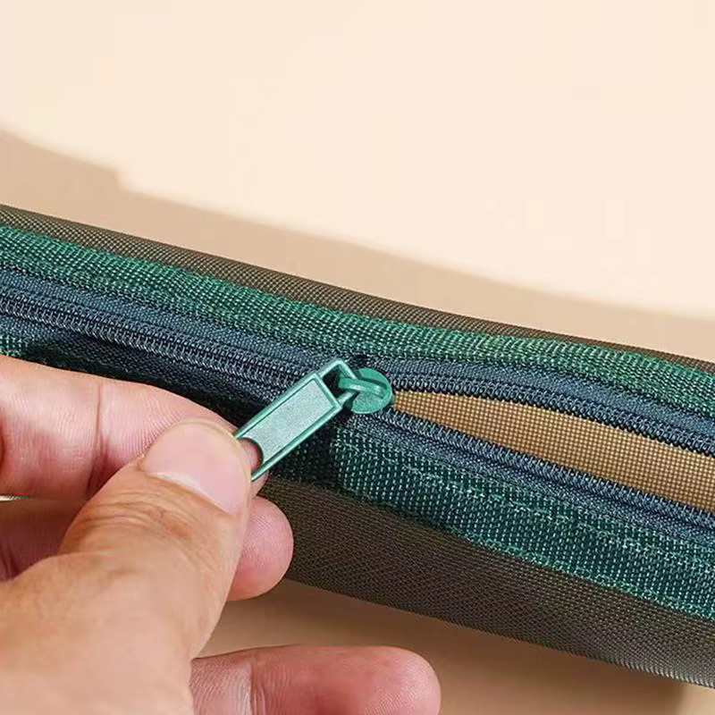 Tragbares Vintage Mesh Etui für Schreibwaren in Blau mit großem Fassungsvermögen - Bild 3