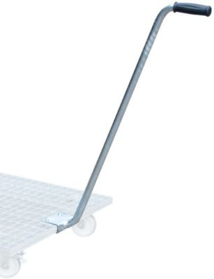 Bauer Schiebegriff für Gitterrost-Rollwagen, Farbe: Silber, L 880 mm x B 130 mm - Bild 1