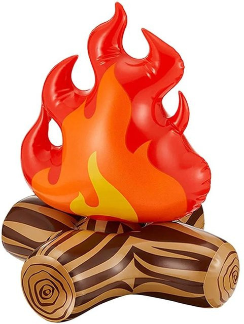 Aufblasbares Lagerfeuer von Binchi Outdoor Equipment als kreative Camping Requisite und Party Dekoration in Orange - Bild 1