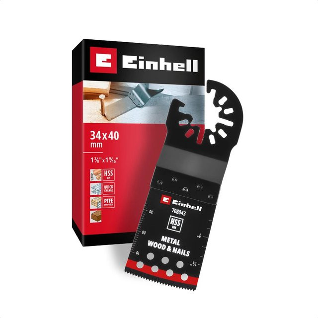 Einhell Bimetall Tauchsägeblatt für Metall, Holz und Kunststoff, Farbe Schwarz - Bild 1