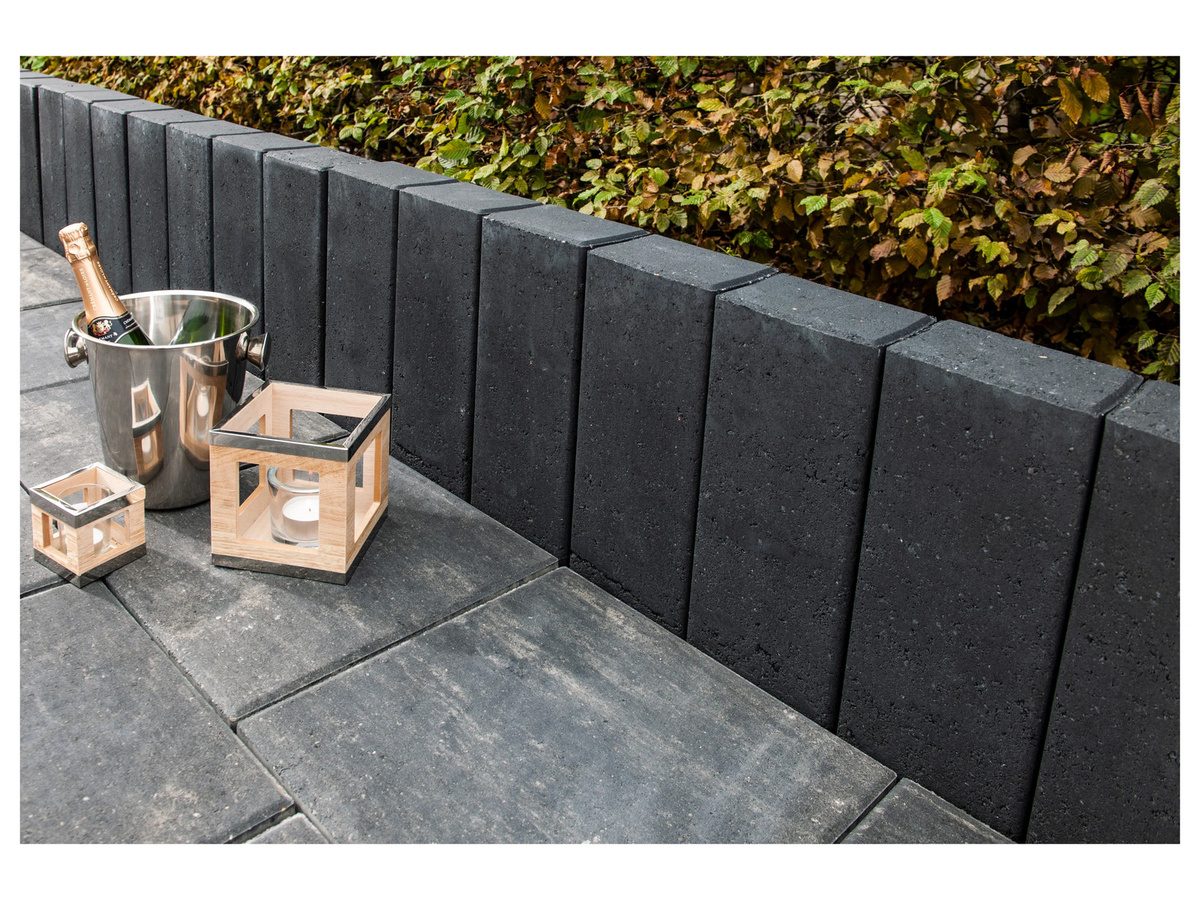 DIEPHAUS Rechteck-Palisade aus Beton in Anthrazit, Höhe: 80 cm, Breite: 16,5 cm, Tiefe: 12 cm - Bild 2