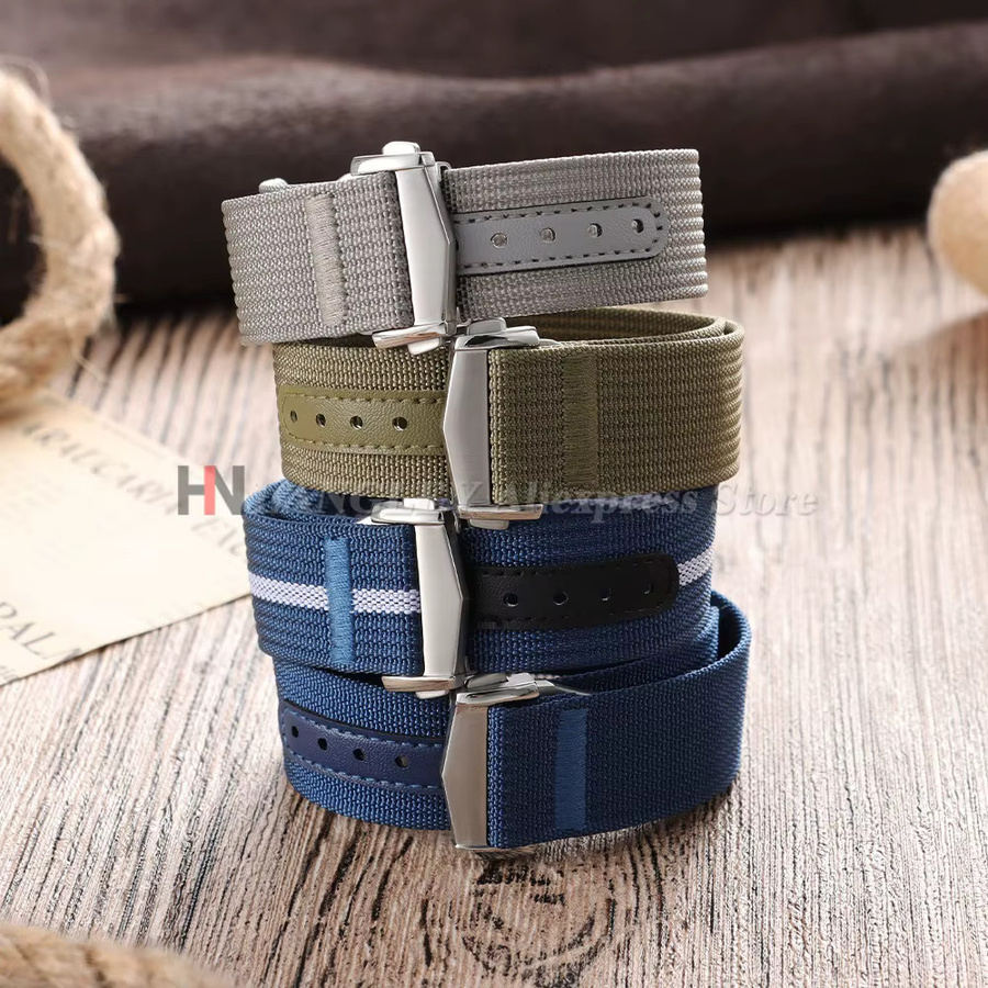 SAYKO Uhrenarmband Nylon, Textil/NATO, Edelstahl, Unisex - Bild 4