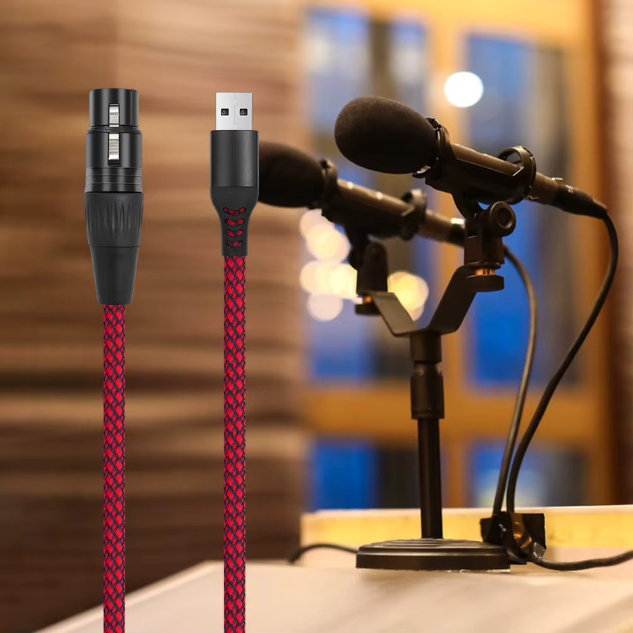ALLOYSEED Mic-Link Konverterkabel USB-A auf XLR-Buchse für Mikrofone und Studio-Aufnahmen - Bild 3