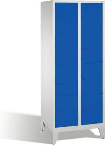 C+P Fächerschrank Classic auf Füßen mit 8 Fächern, Front Enzianblau und Korpus Lichtgrau, H: 185,0 cm, B: 81,0 cm, T: 50,0 cm - Bild 1