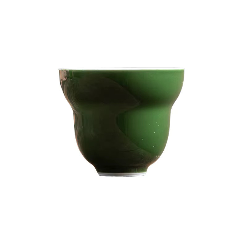 PDQ Teetasse aus Keramik im chinesischen Stil, Grüne Gongfu-Teetasse für Zen und Meditation - Bild 7