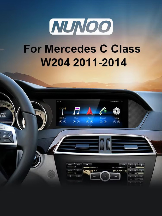 FAZY Android 14 Wireless Carplay Touchscreen mit GPS für Mercedes C-Klasse W204 S204 2011-2014, 8,8 Zoll, Schwarz - Bild 6